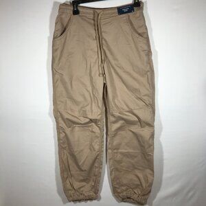 Hollister Adjustable-Rise Women's Small Short Tan Parachute Baggy Pants